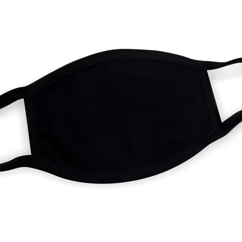 Classic blank kawaii face mask in matte white, adjustable ear loops, Harajuku street style