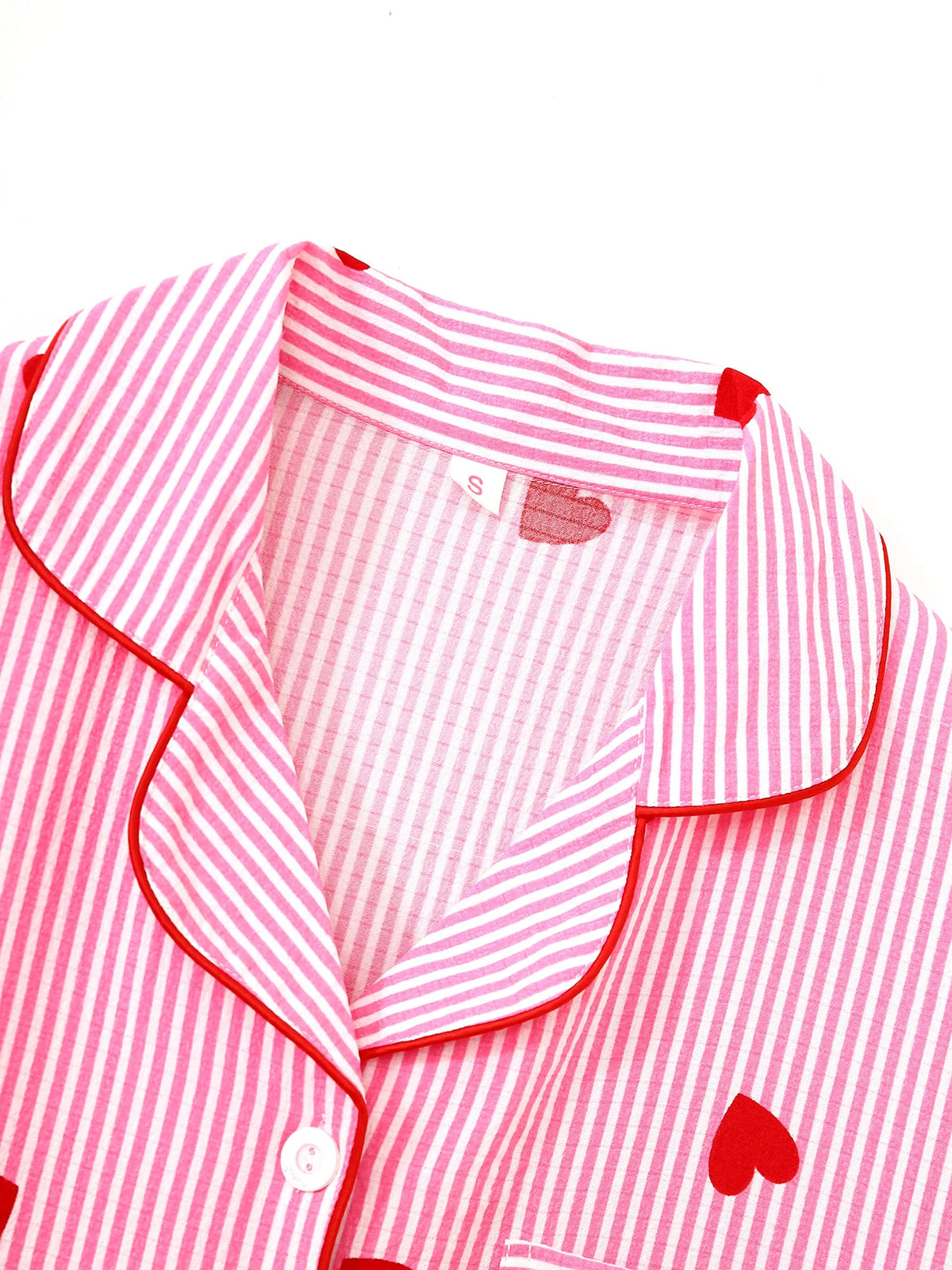 Kawaii loungewear set with ankle-length pants and short-sleeve top, side view