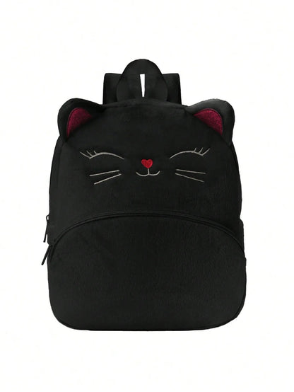 Four colorways of kawaii animal backpack: beige black watermelon pink