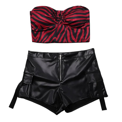 Infinity Nikki Obsession costume two-piece set laid flat top and shorts
