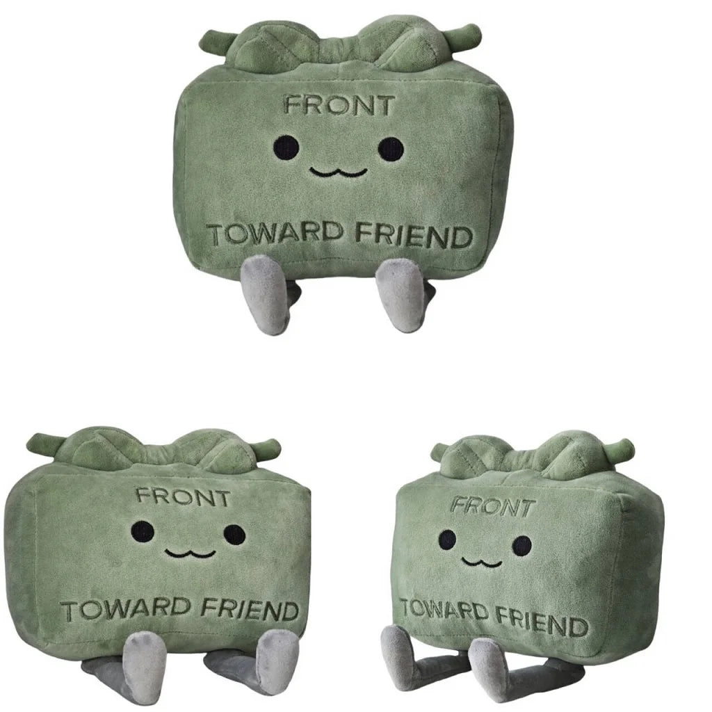 Hot Clay Claymore kawaii plush short-pile sage green fabric texture close-up