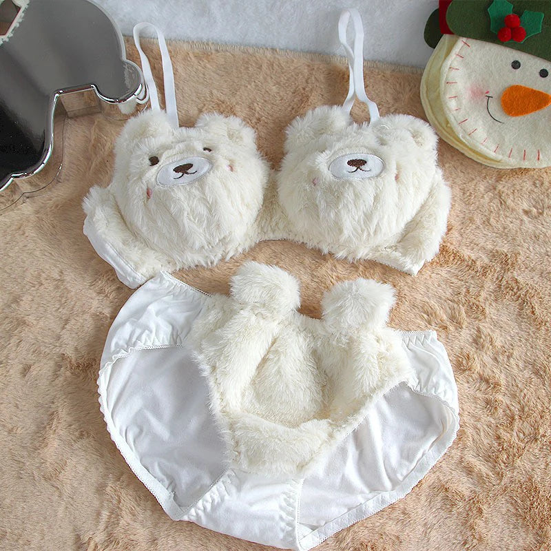 Japanese kawaii bear lingerie set size S M L XL comparison