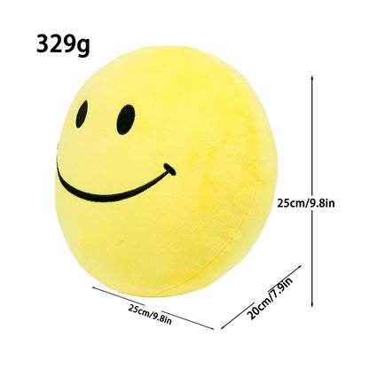Kawaii Smiley Face Plush Ball - Soft Yellow Stress Toy