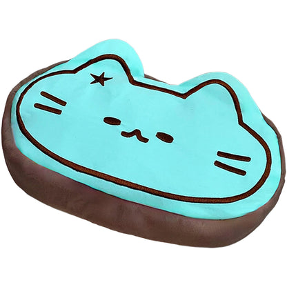 Kawaii plush stationery bag held in hand showing 19 cm length for scale