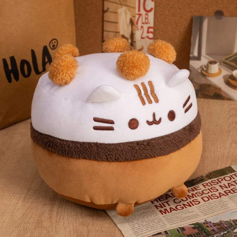 Ice cream cat stuffed animal 15 cm and 22 cm sizes side by side