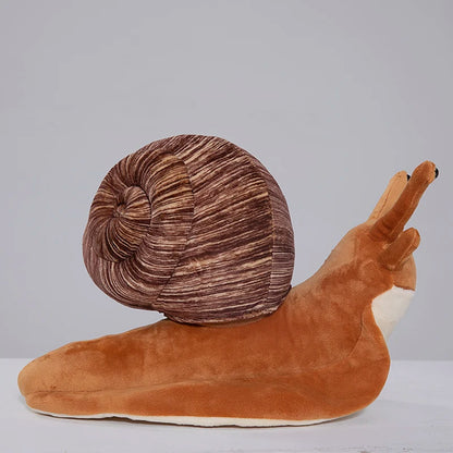 Kawaii snail plush pillow size reference showing 36 cm full length measurement