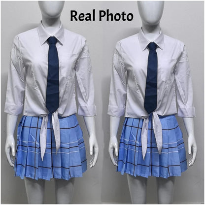 Kitagawa Marin cosplay knit top close-up showing polyester construction and neckline