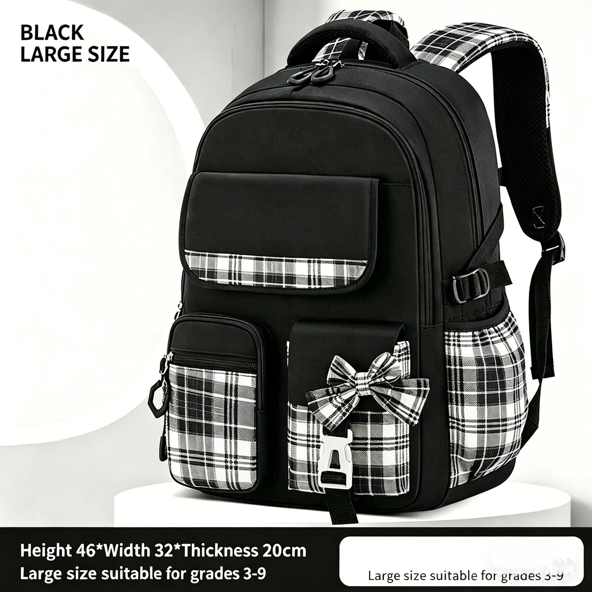 Spine-care girls backpack in Small Pink, side profile showing zipper closure
