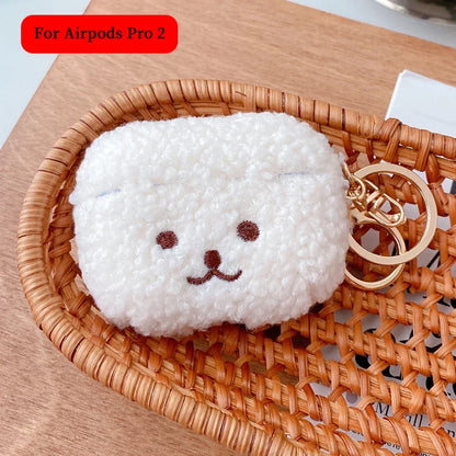 Three colorways pink brown white kawaii dog AirPods case comparison