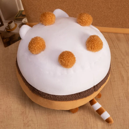 Ice cream cat plush colorway B side profile showing chibi proportions