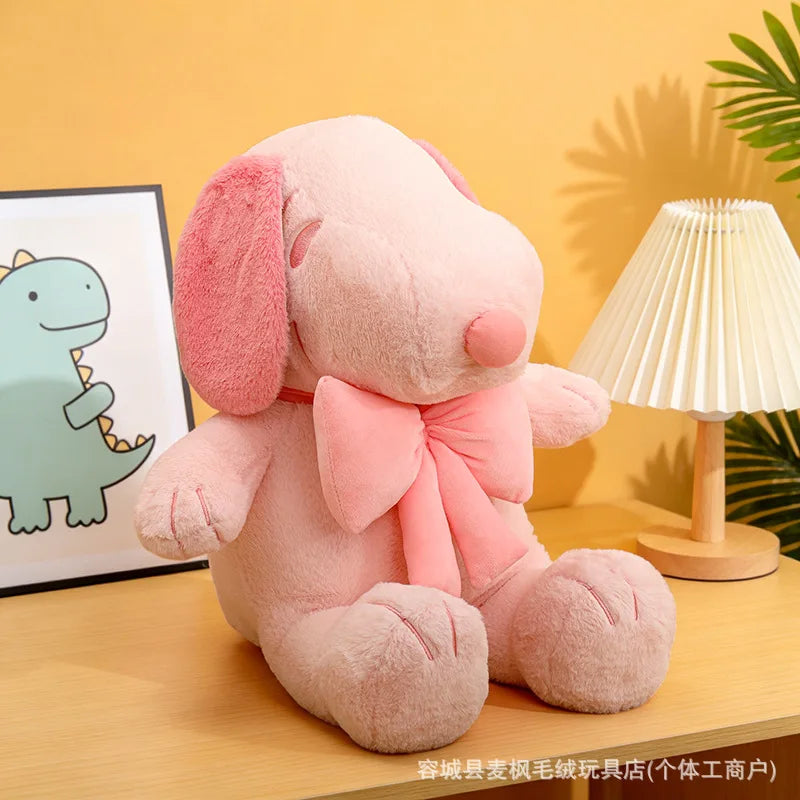 Kawaii pink Snoopy plushie size comparison 30cm 40cm 60cm side by side