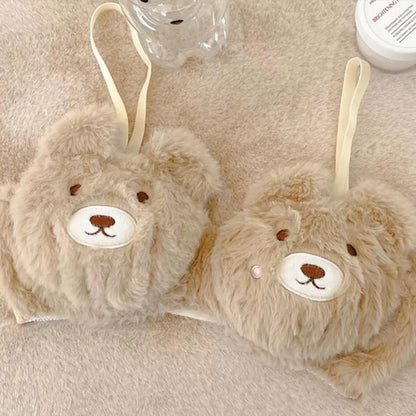 Cute bear underwear set white worn as Harajuku layered outfit