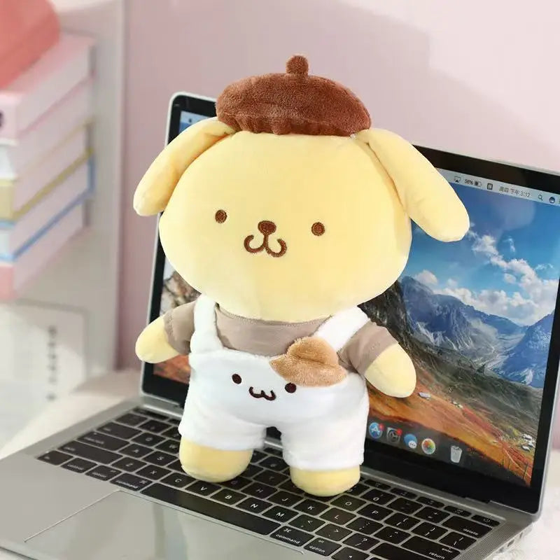 Pudding dog kawaii plush 25cm front face detail with floppy ears