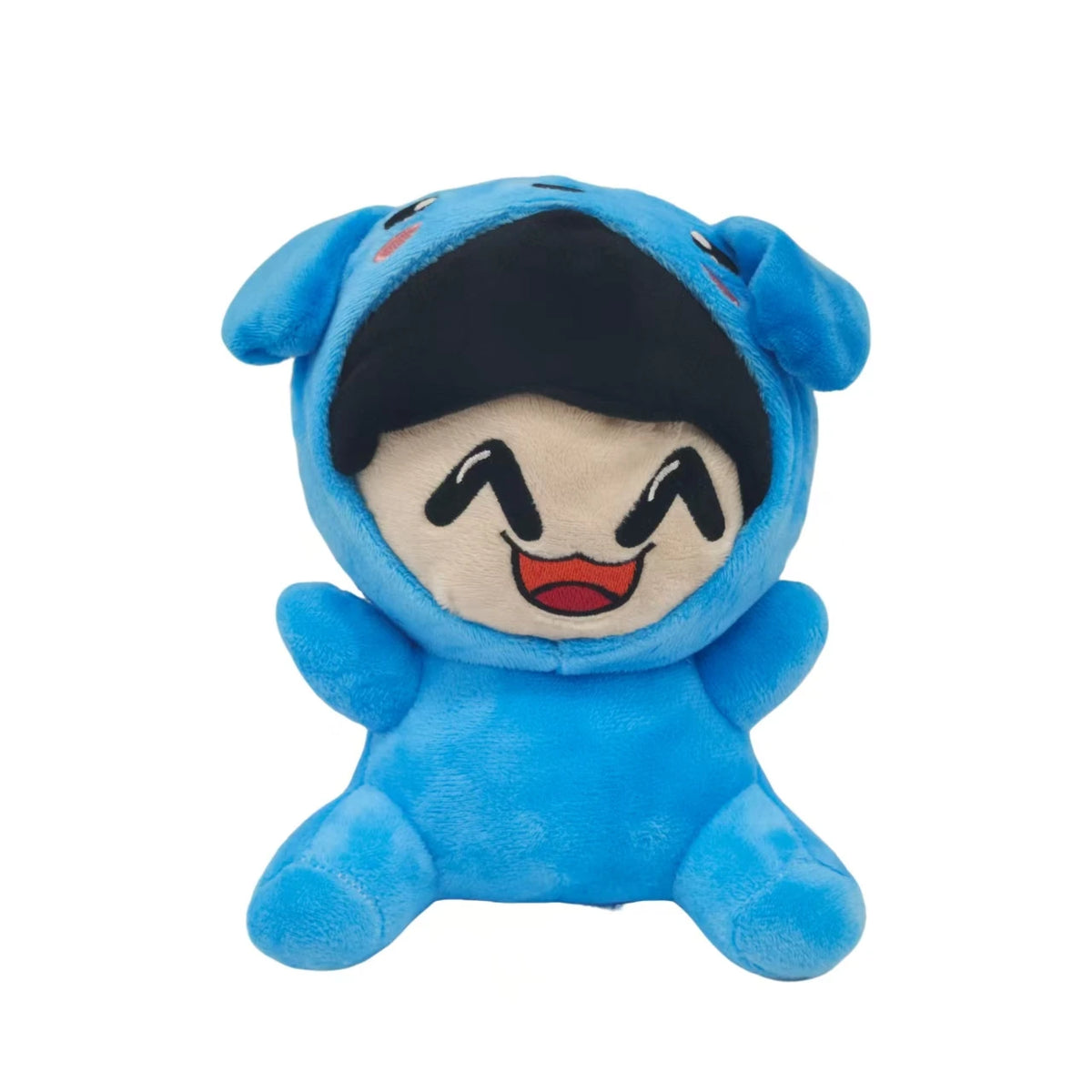 Boy and Girl kawaii plush dolls with hats displayed side by side as a coordinated pair