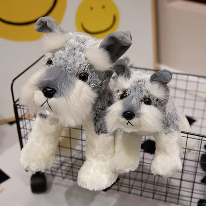 40cm Schnauzer plush toy PP cotton fill detail close-up kawaii dog