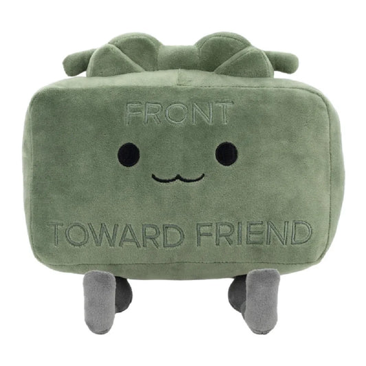 Hot Clay Claymore kawaii green square plush doll 20cm front view sage green