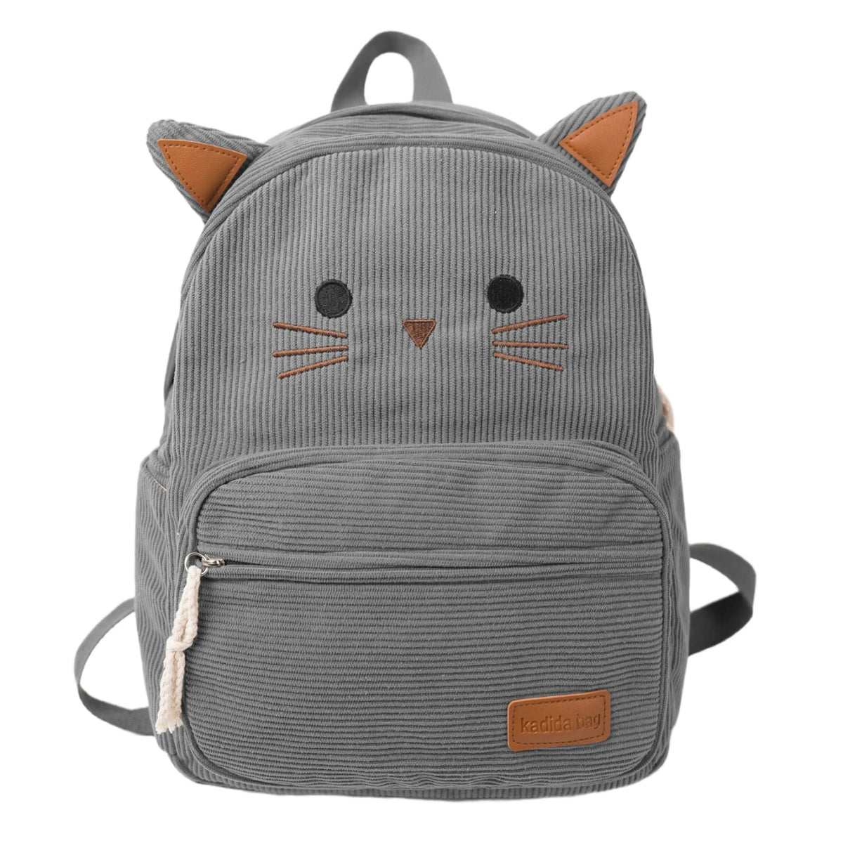 Kawaii women backpack 28x11x38 cm size reference next to everyday items