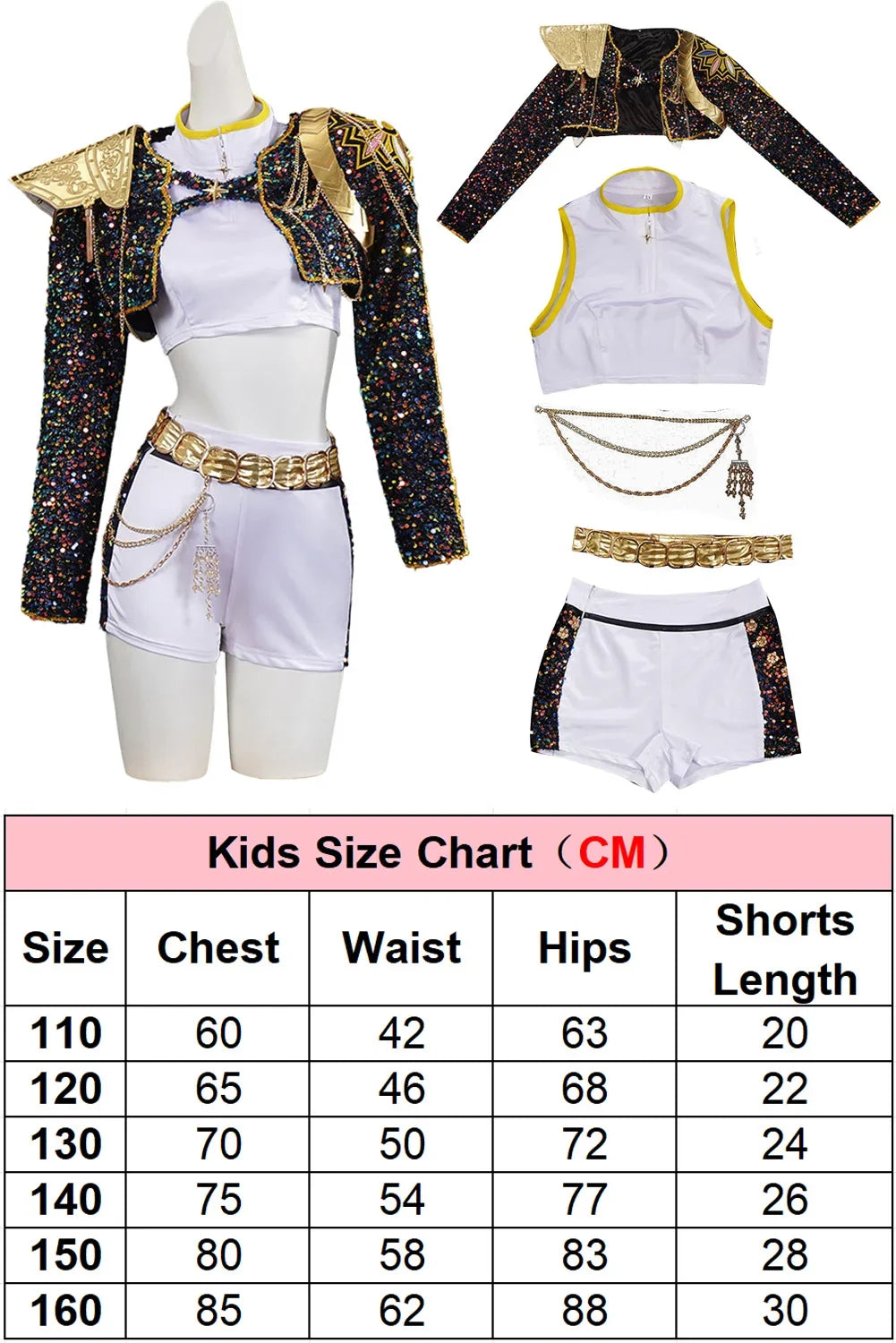 Kawaii-Faces black golden costume set complete look Halloween party cosplay event