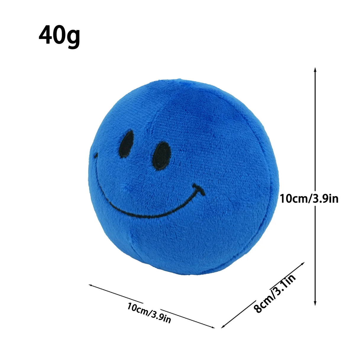 Kawaii Smiley Face Plush Ball - Soft Yellow Stress Toy